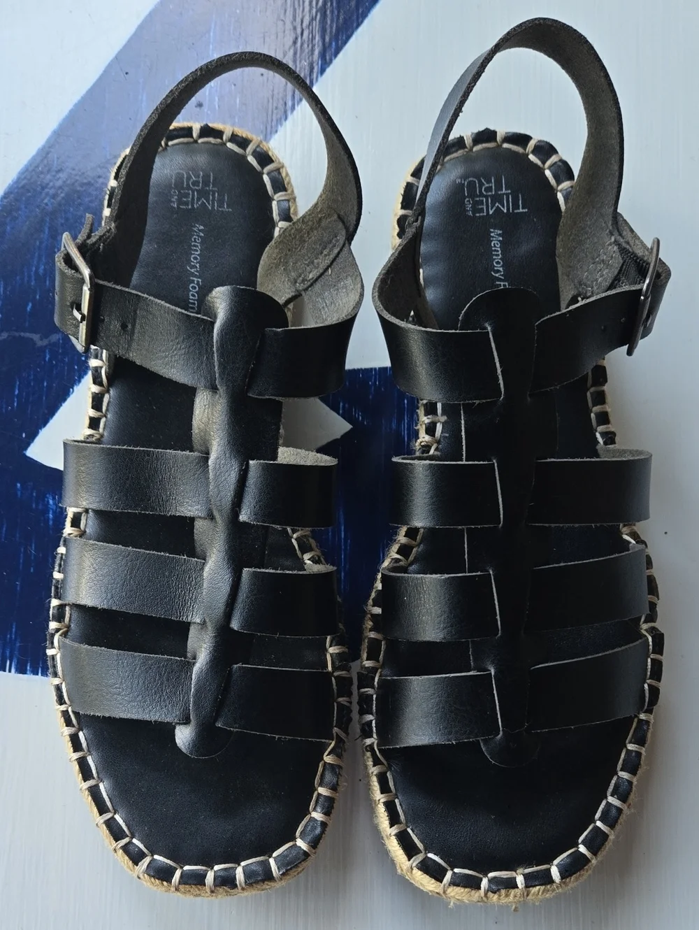 Time and Tru black espadrille
